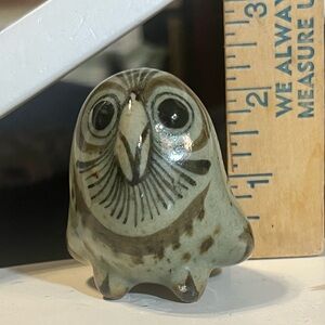 Signed Tonala Mexican Folk Art Pottery Owl figurine.
